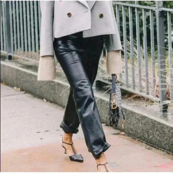 Vintage Danier Leather Pants High Waisted - Picture 2 of 12